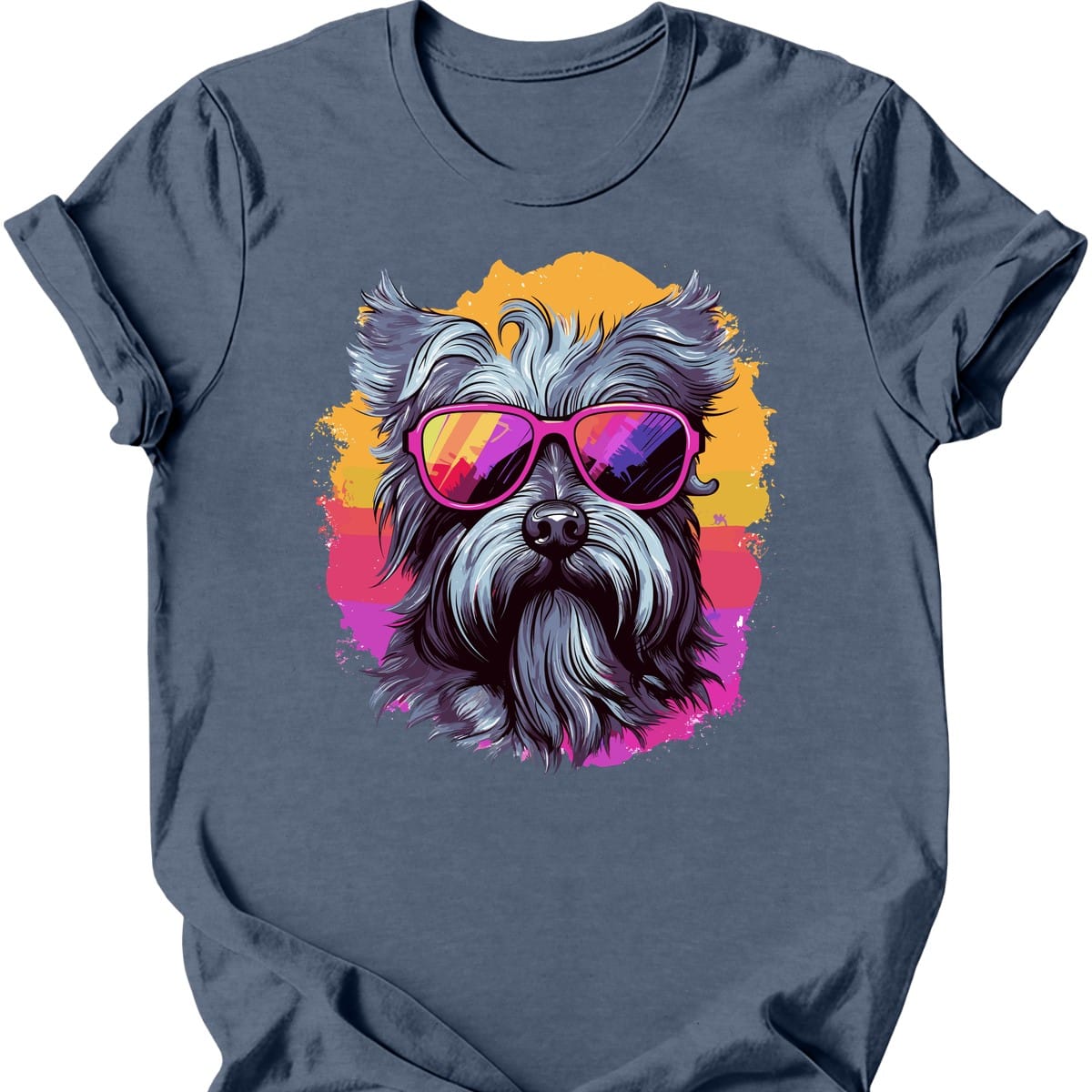 Skye Terrier - Top Dog T-Shirt - Heather Indigo