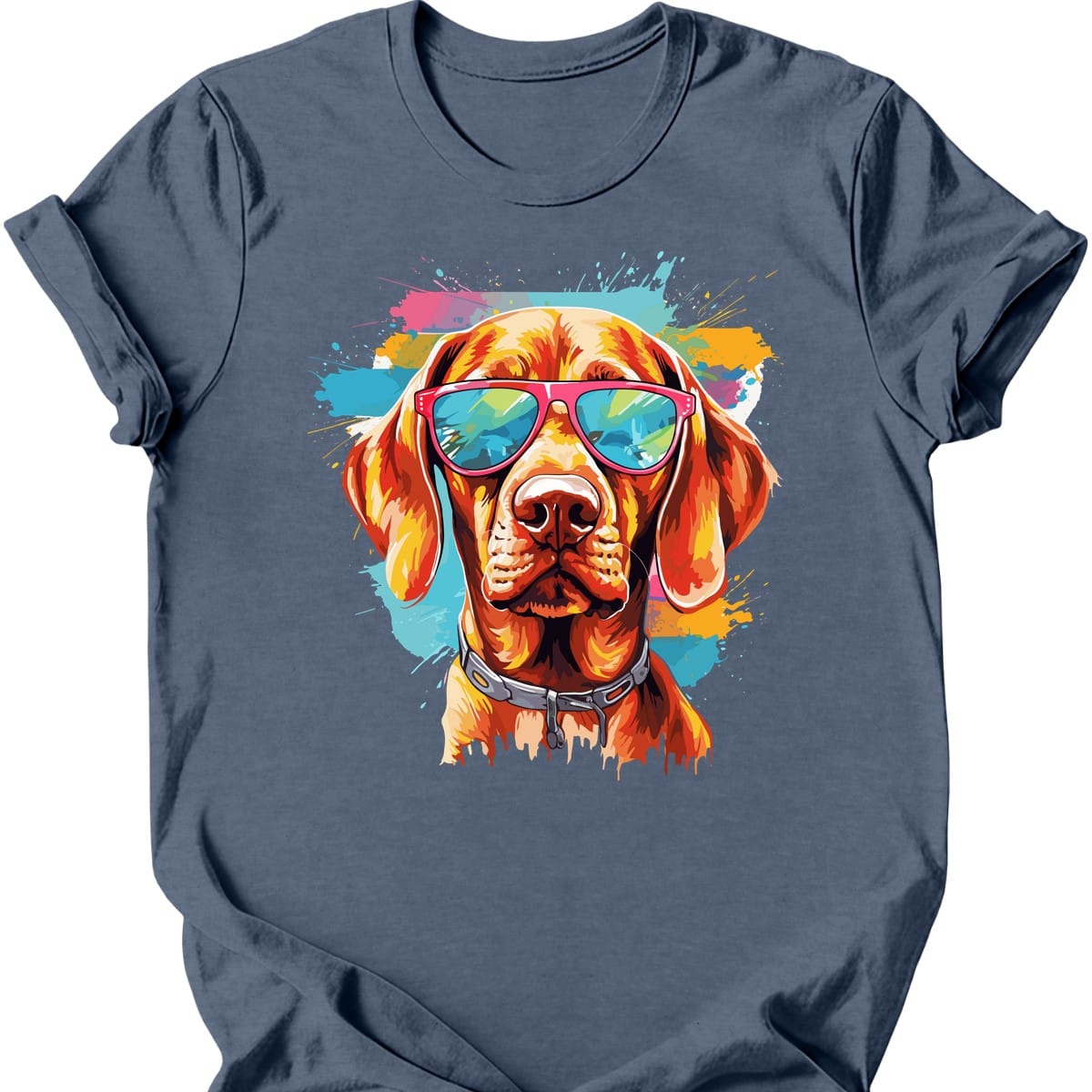 Vizsla - Top Dog T-Shirt - Heather Indigo