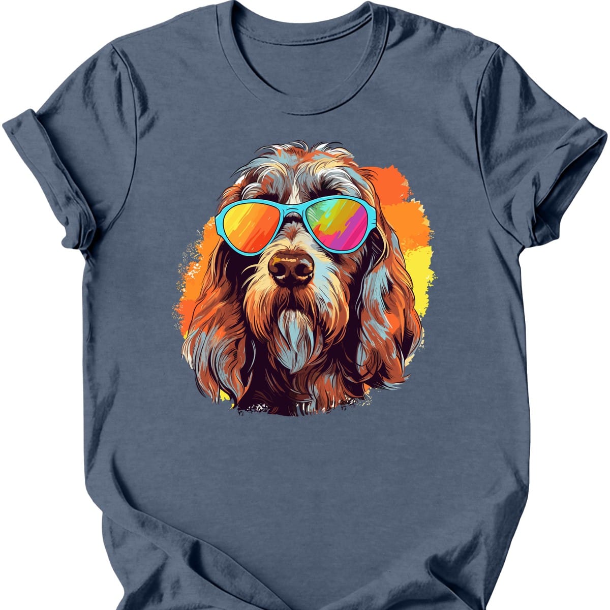 Spinone Italiano - Top Dog T-Shirt - Heather Indigo