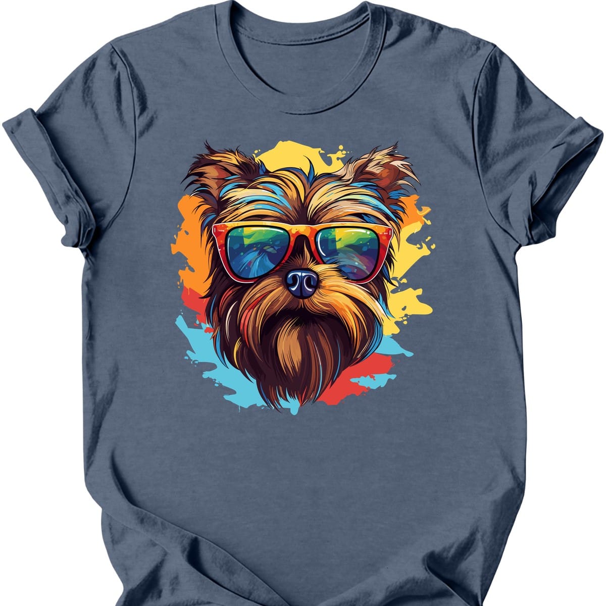 Yorkshire Terrier - Top Dog T-Shirt - Heather Indigo
