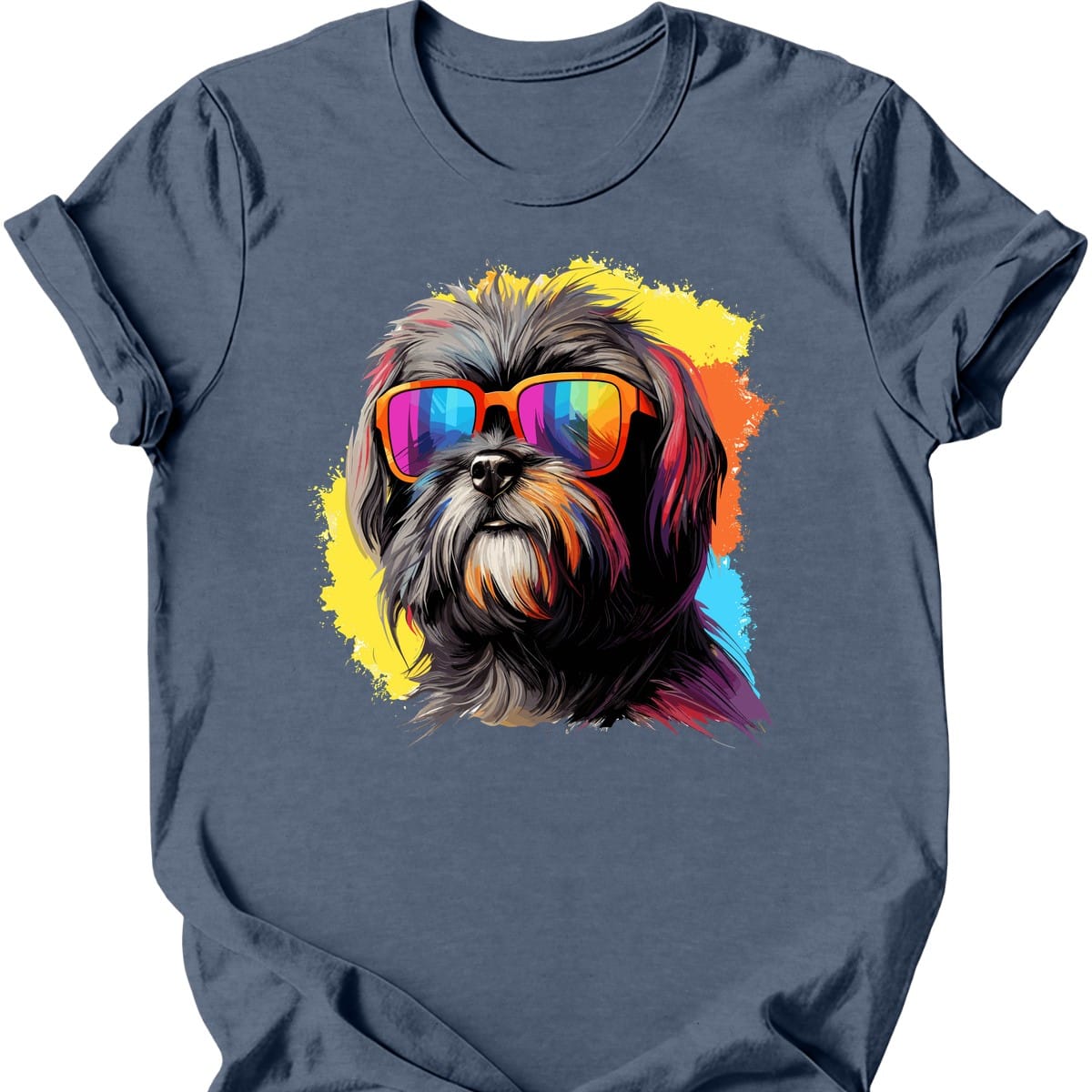 Shih Tzu - Top Dog T-Shirt - Heather Indigo