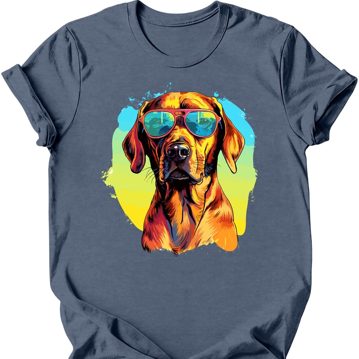 Rhodesian Ridgeback - Top Dog T-Shirt - Heather Indigo