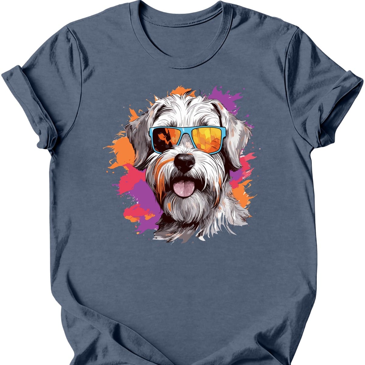 Sealyham Terrier - Top Dog T-Shirt - Heather Indigo