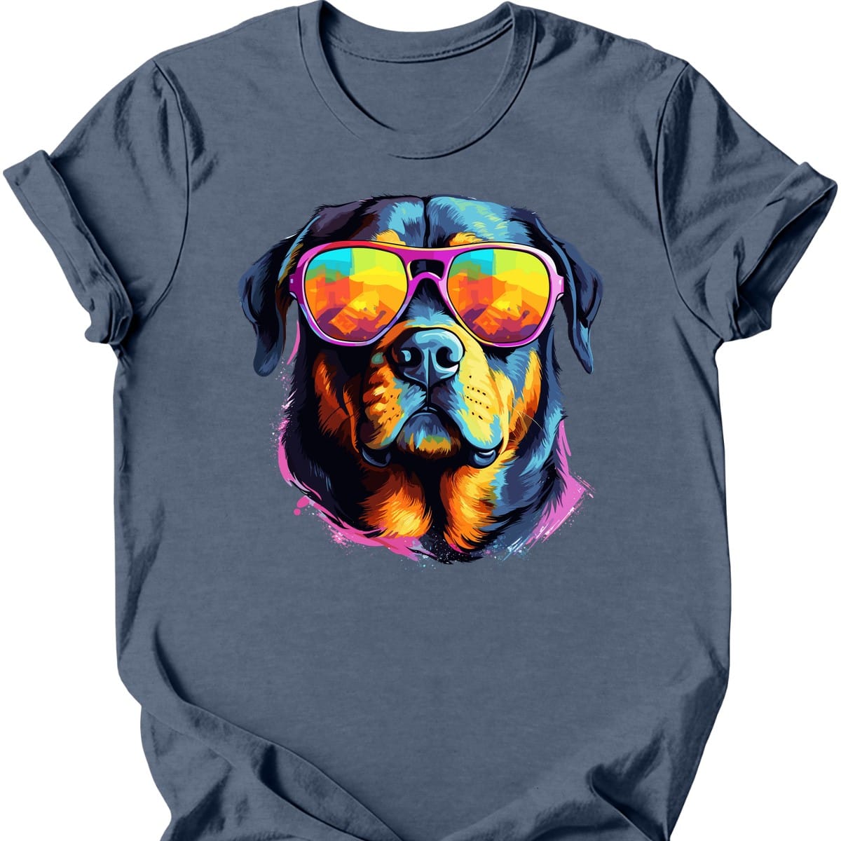 Rottweiler - Top Dog T-Shirt - Heather Indigo