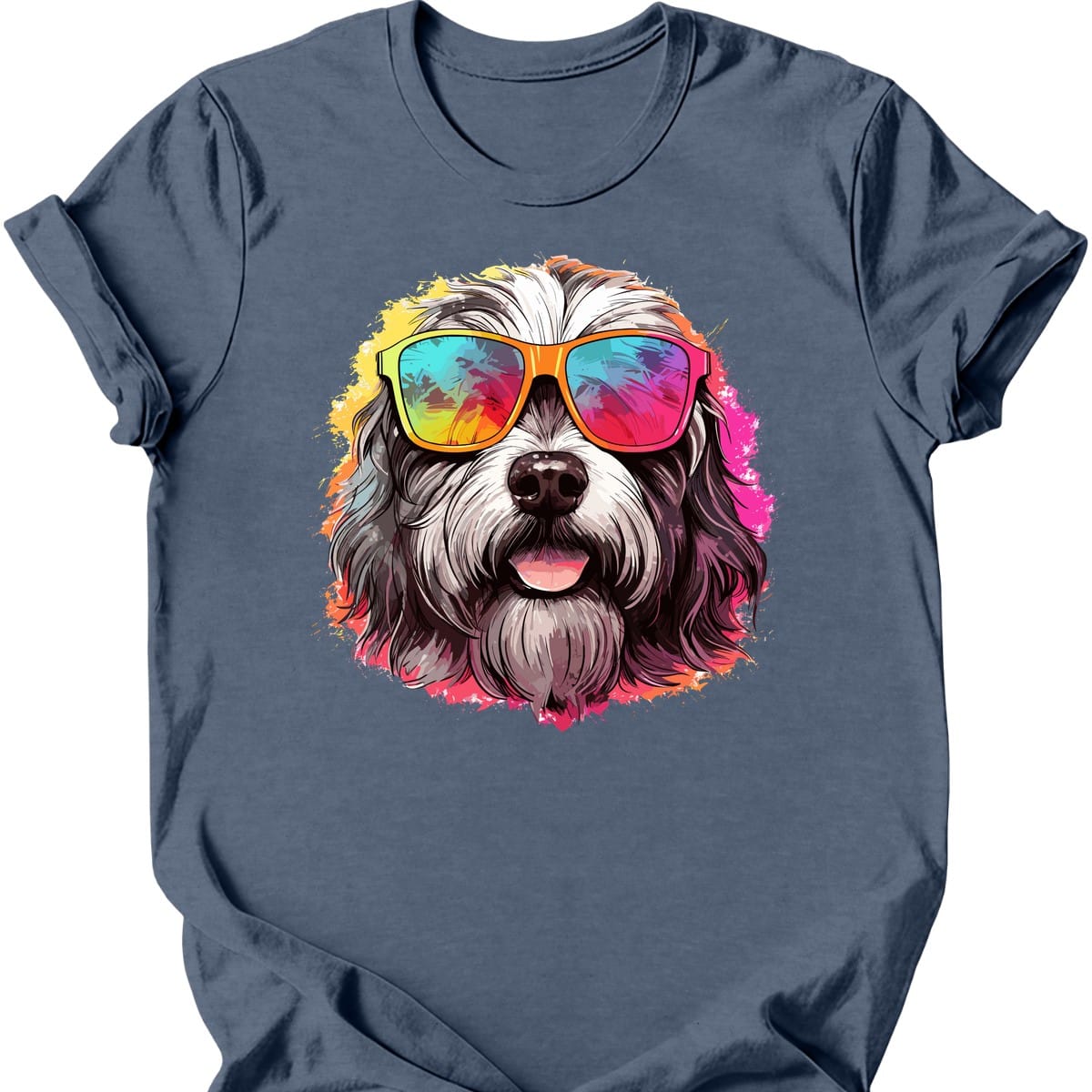 Polish Lowland Sheepdog - Top Dog T-Shirt - Heather Indigo