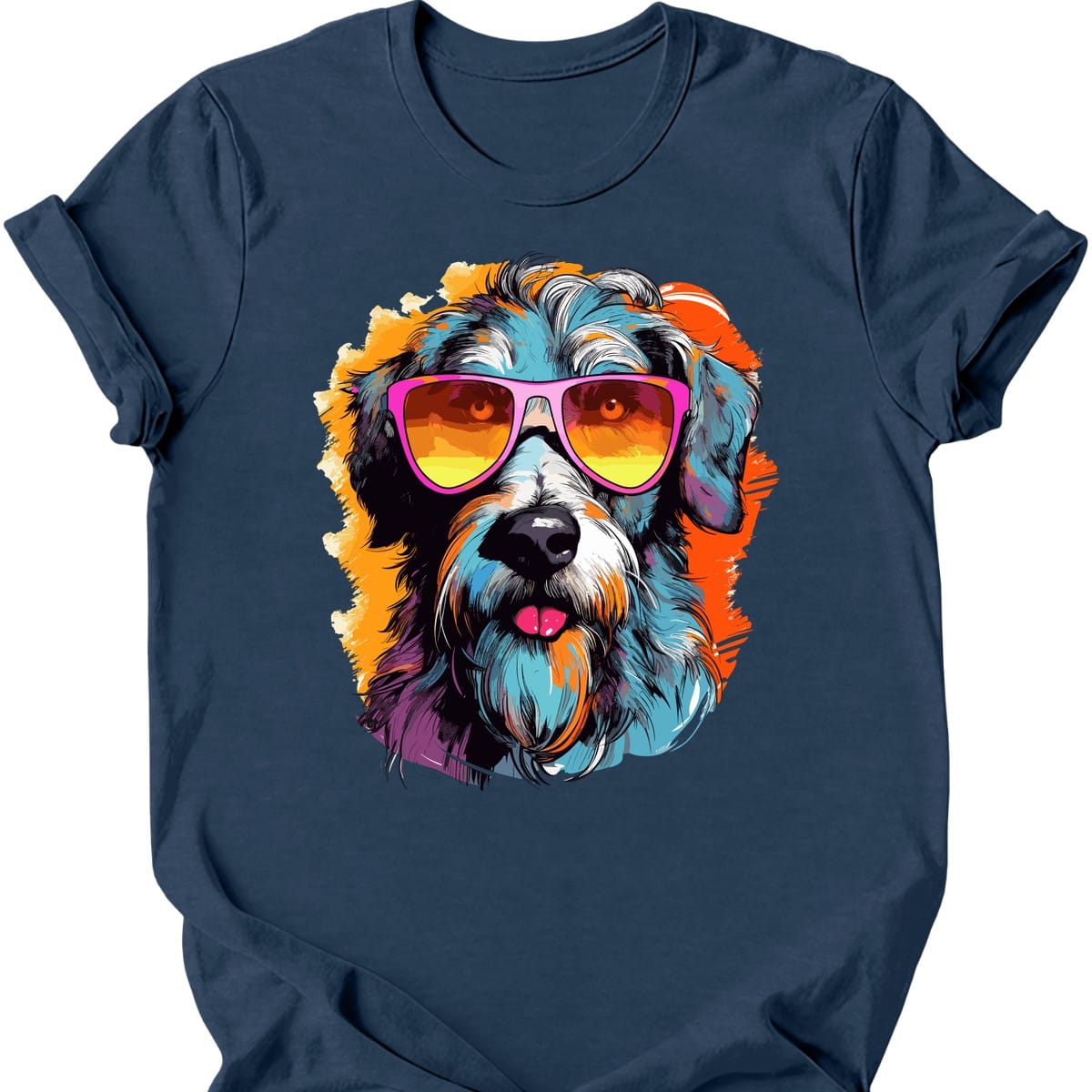 Irish Wolfhound - Top Dog T-Shirt - Heather Navy