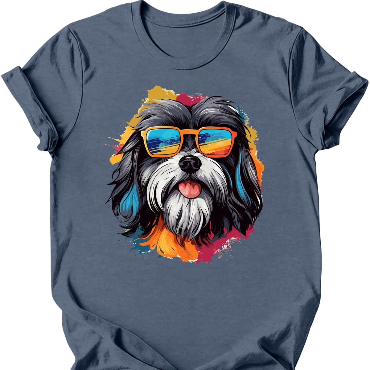 Havanese - Top Dog T-Shirt - Heather Indigo