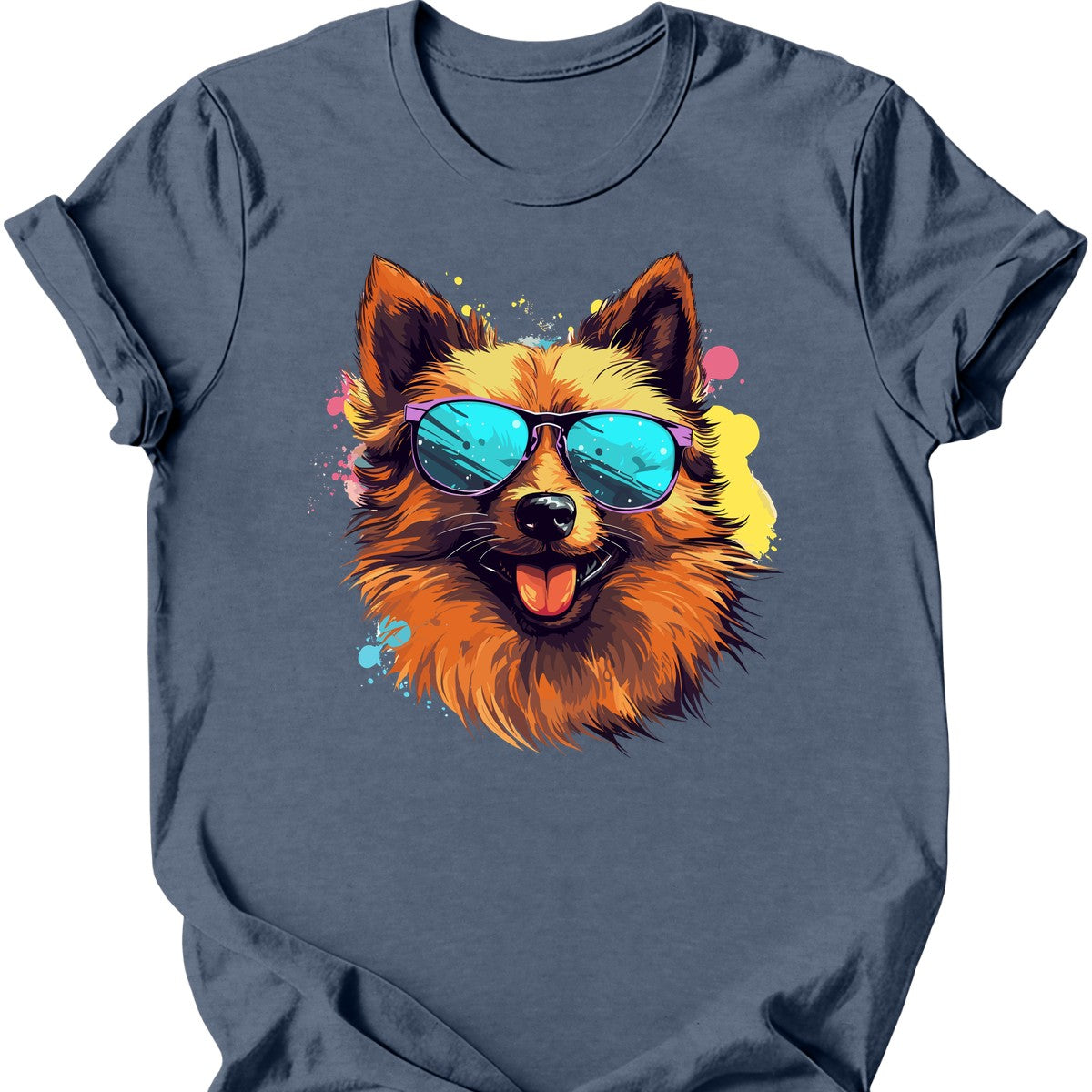 Finnish Spitz - Top Dog T-Shirt - Heather Indigo