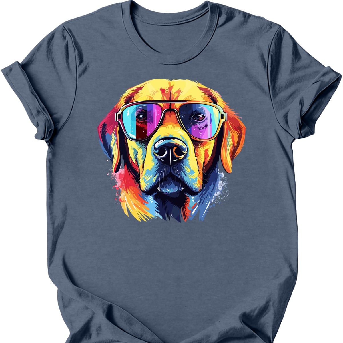 Labrador - Top Dog T-Shirt - Heather Indigo