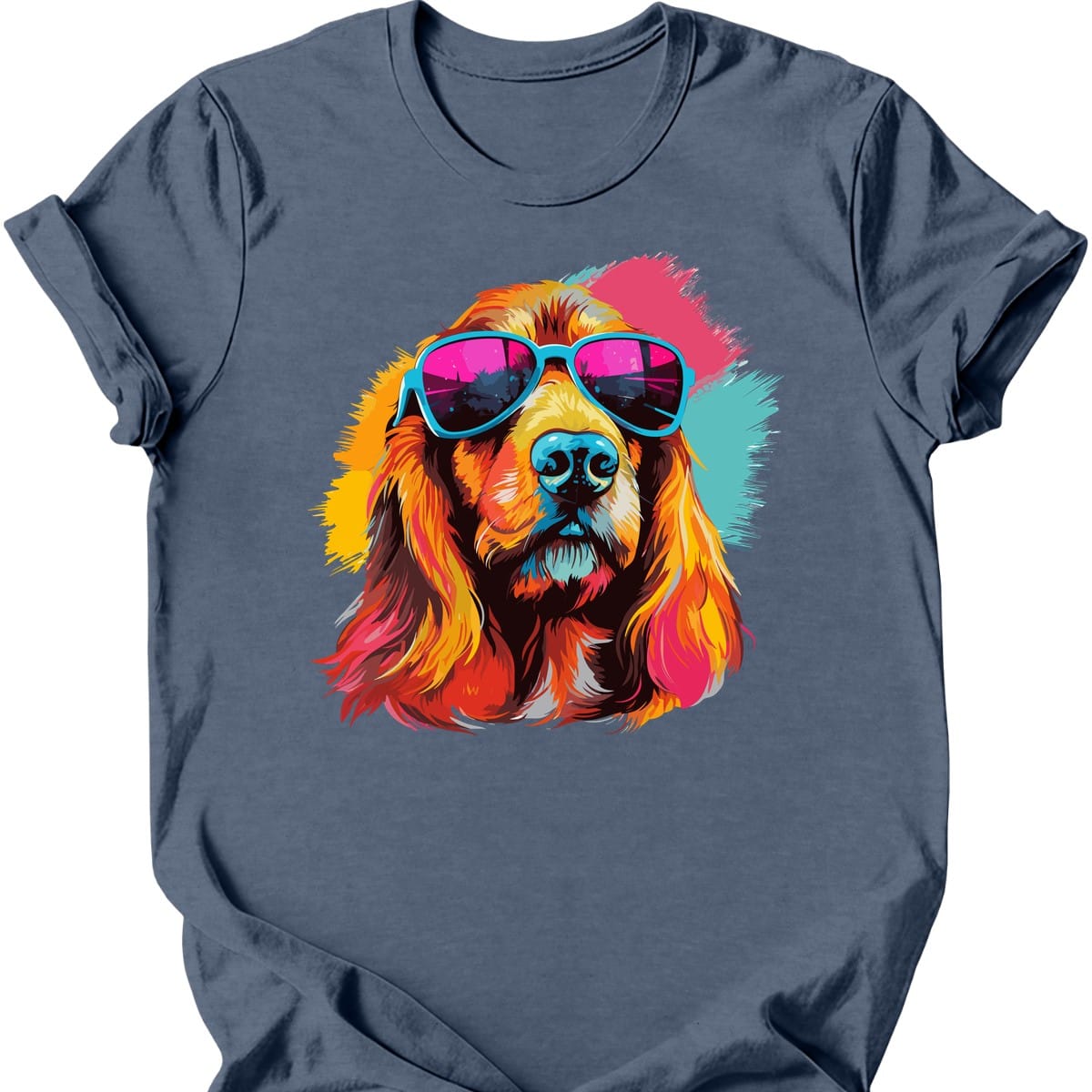 Basset Fauve de Bretagne - Top Dog T-Shirt - Heather Indigo