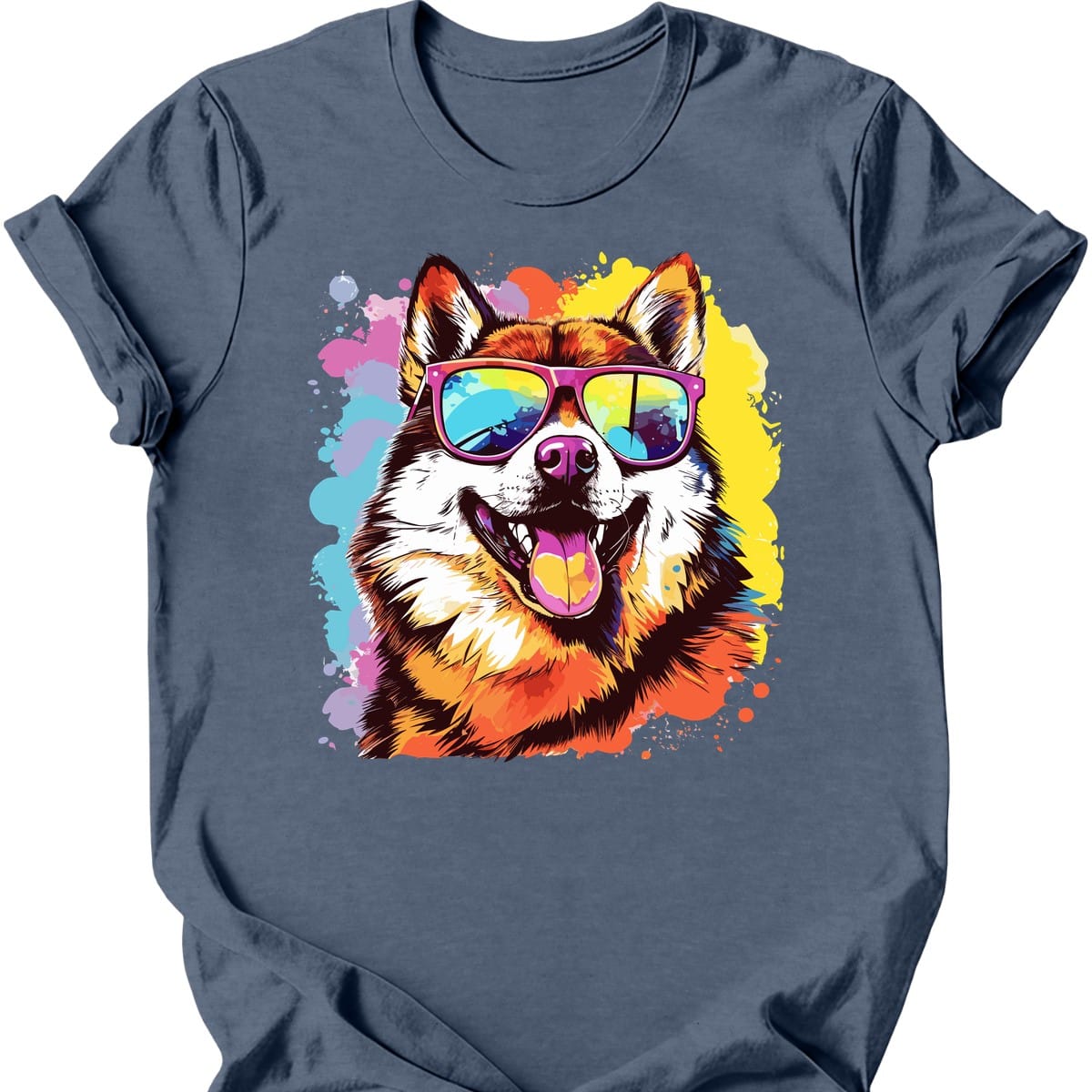 Akita Inu - Top Dog T-Shirt - Heather Indigo