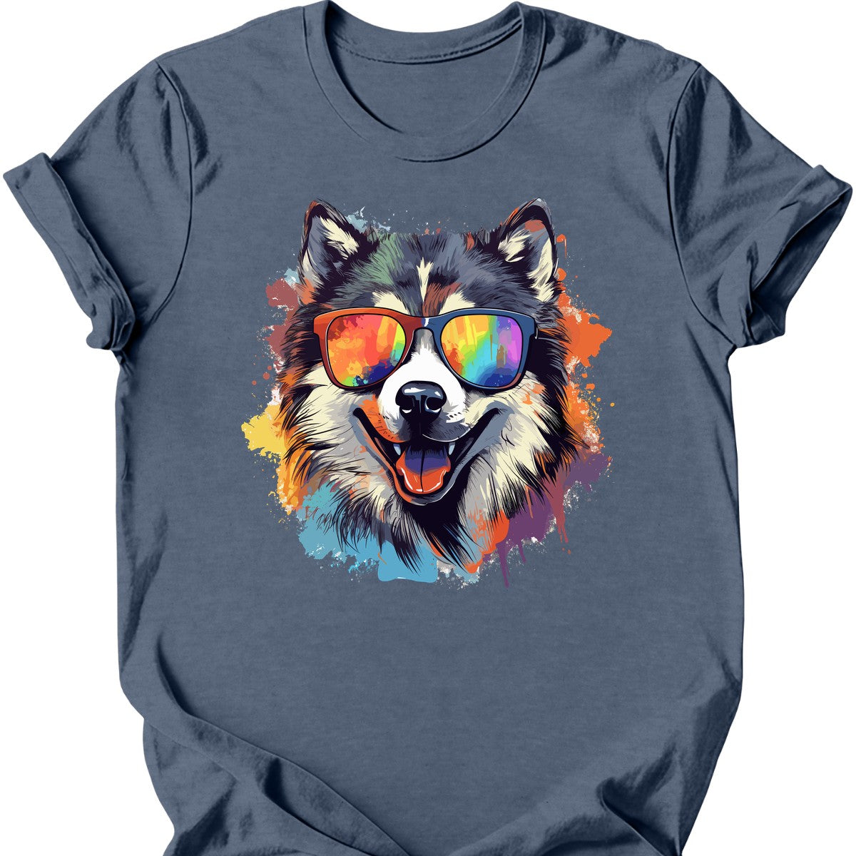 Alaskan Malamute - Top Dog T-Shirt - Heather Indigo