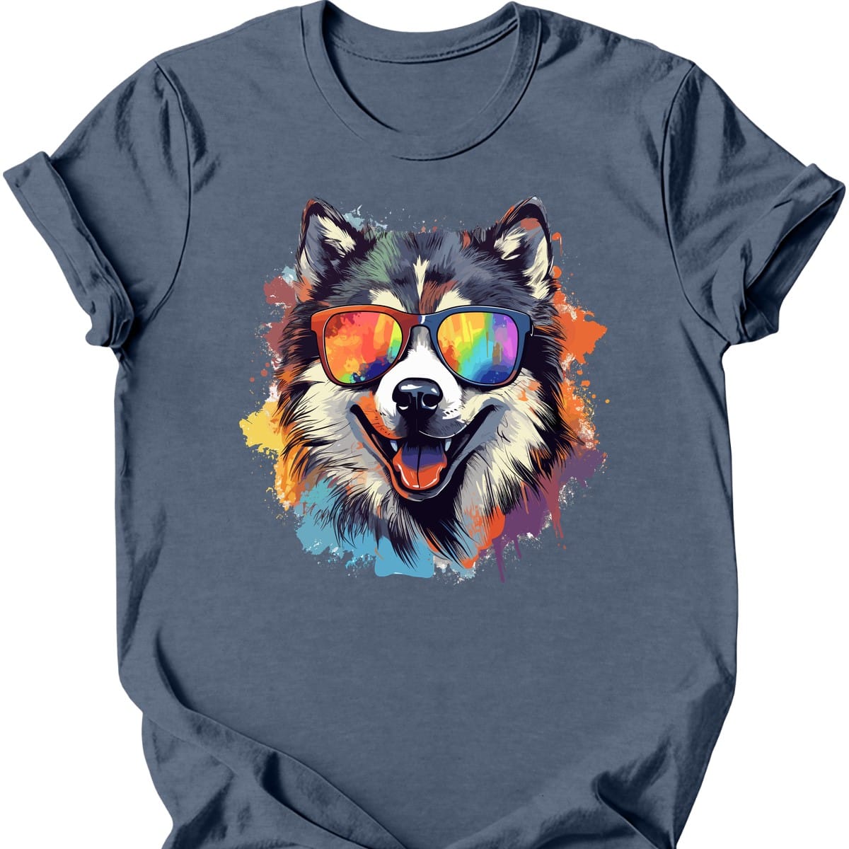 Alaskan Malamute - Top Dog T-Shirt - Heather Indigo