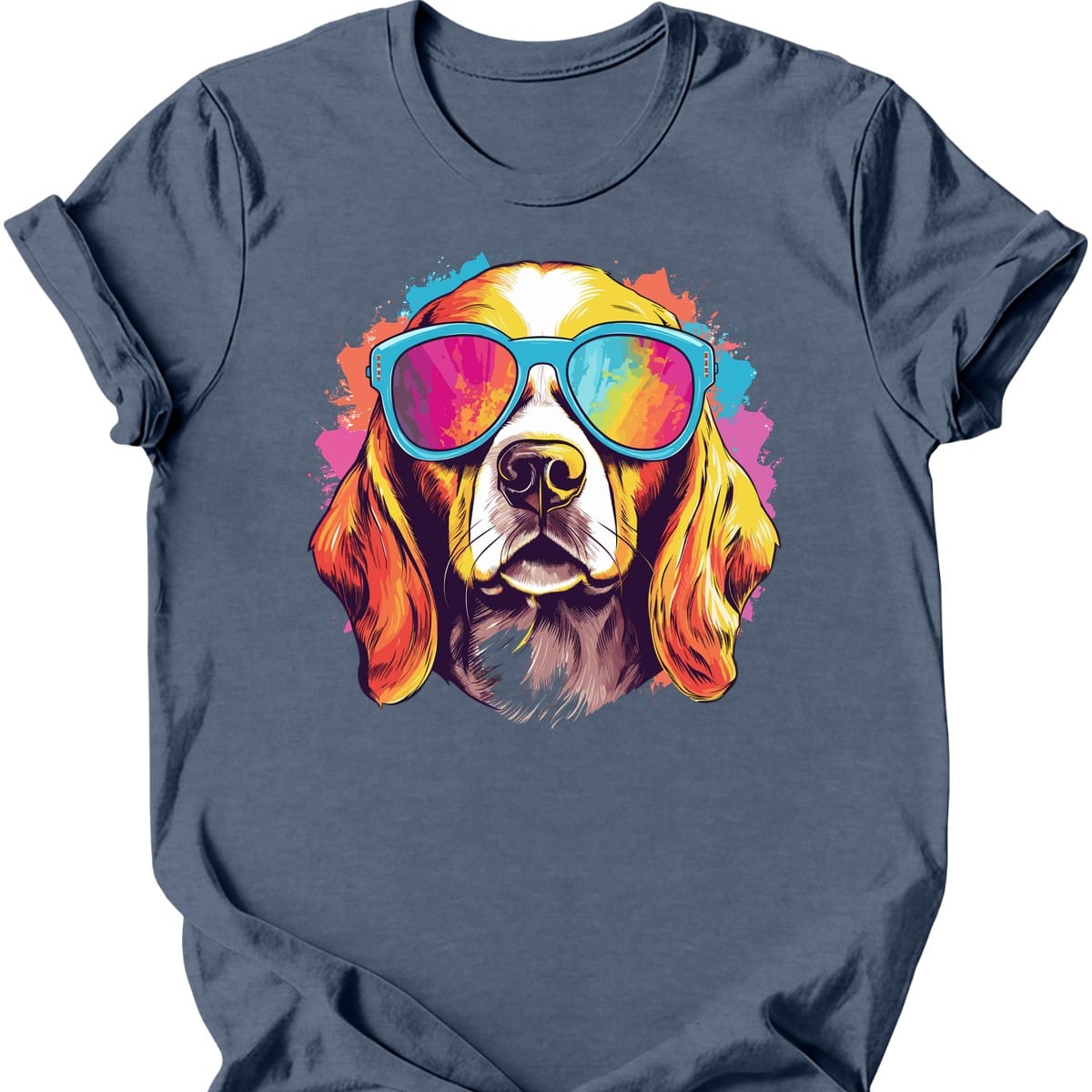 Beagle - Top Dog T-Shirt - Heather Indigo