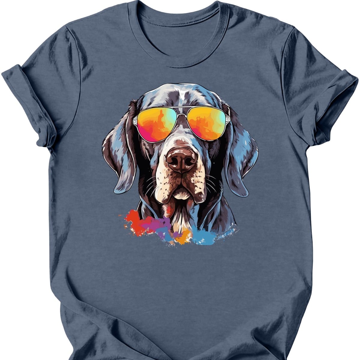 English Pointer - Top Dog T-Shirt - Heather Indigo