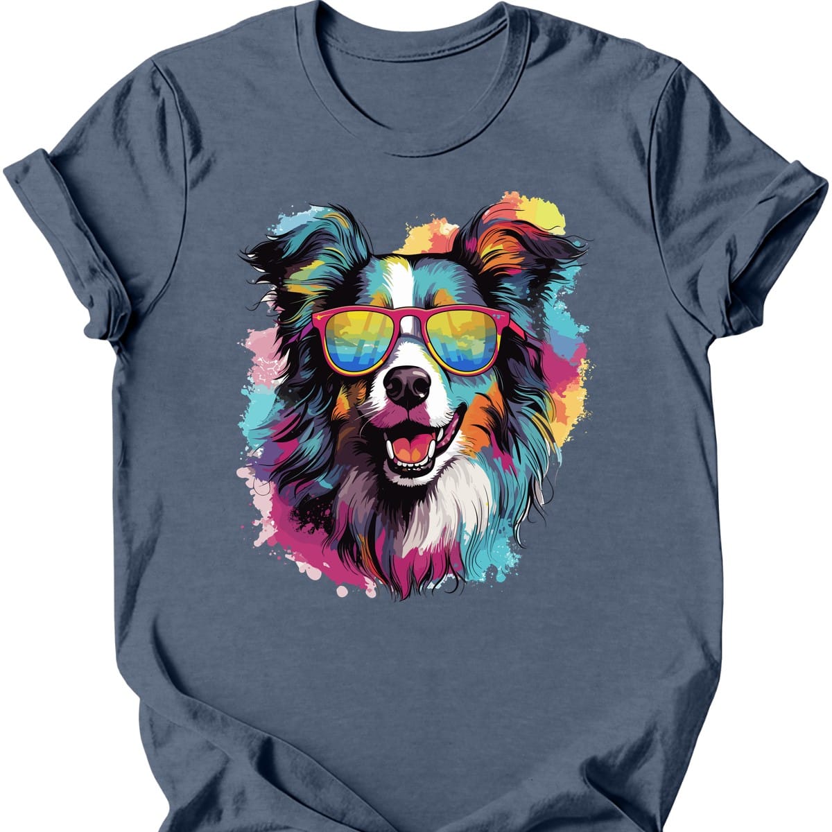 Collie - Top Dog T-Shirt - Heather Indigo