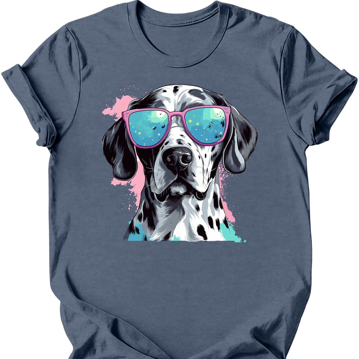 Dalmatian - Top Dog T-Shirt - Heather Indigo