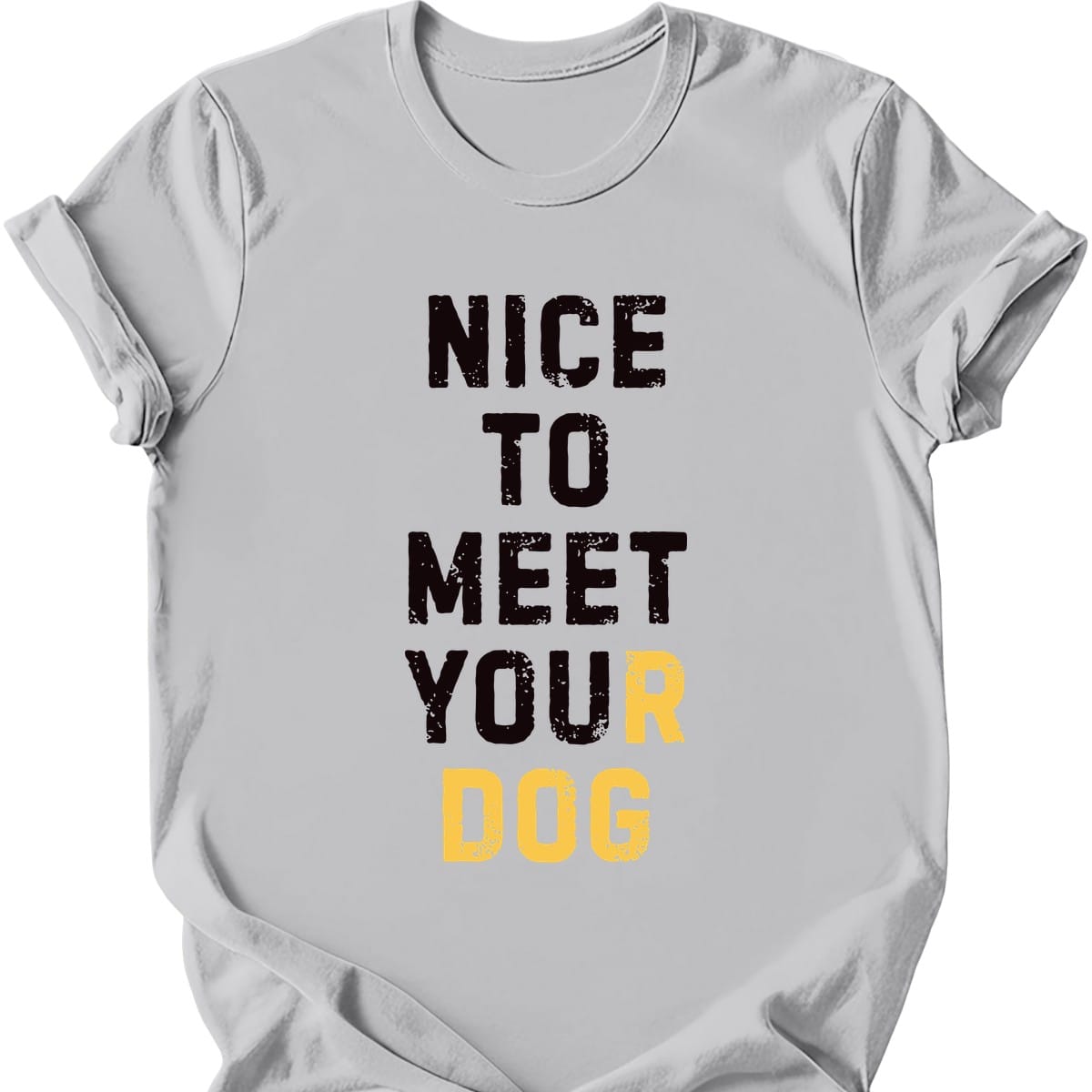 Nice To Meet You T-Shirt - Ice Grey - ice grey-1746413416907