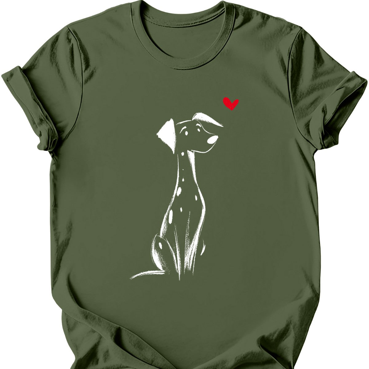 Dalmatian sketch tee military green
