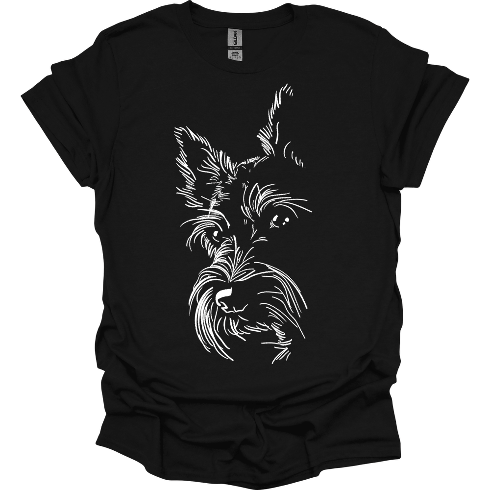 Scottish Terrier - Line Art T-Shirt