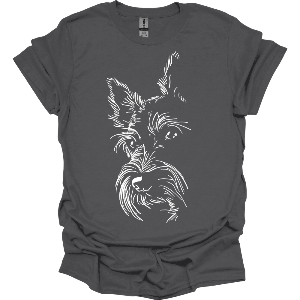 Scottish Terrier - Line Art T-Shirt