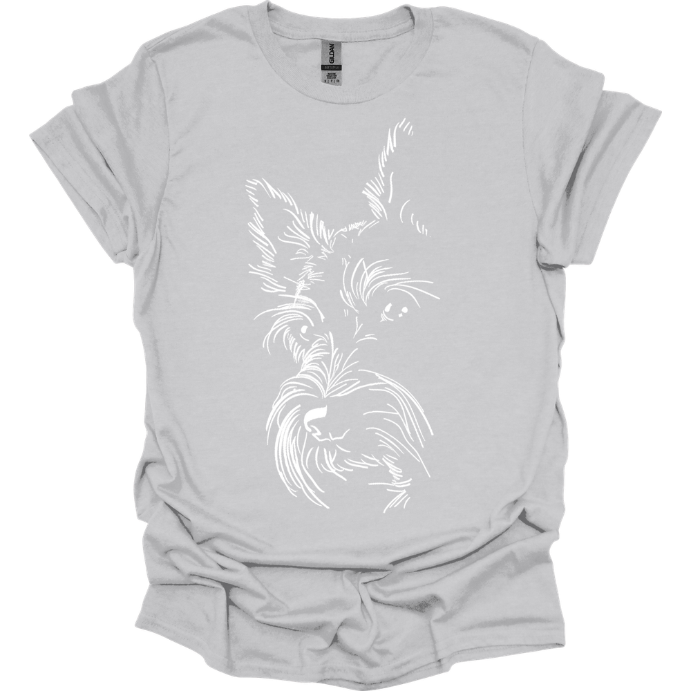 Scottish Terrier - Line Art T-Shirt