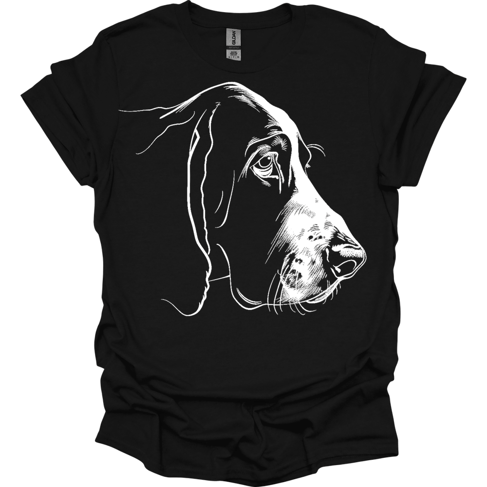 Basset Hound - Line Art T-Shirt