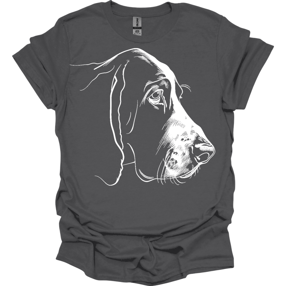 Basset Hound - Line Art T-Shirt