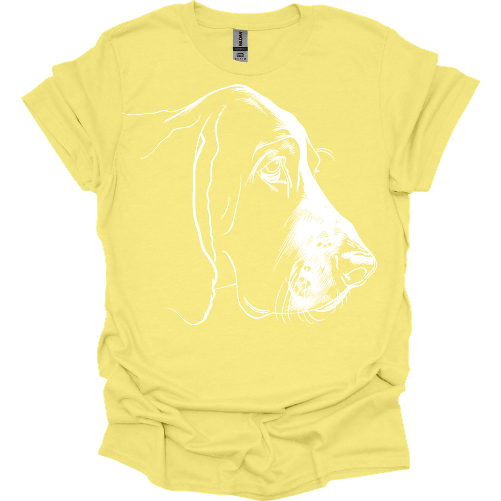 Basset Hound - Line Art T-Shirt