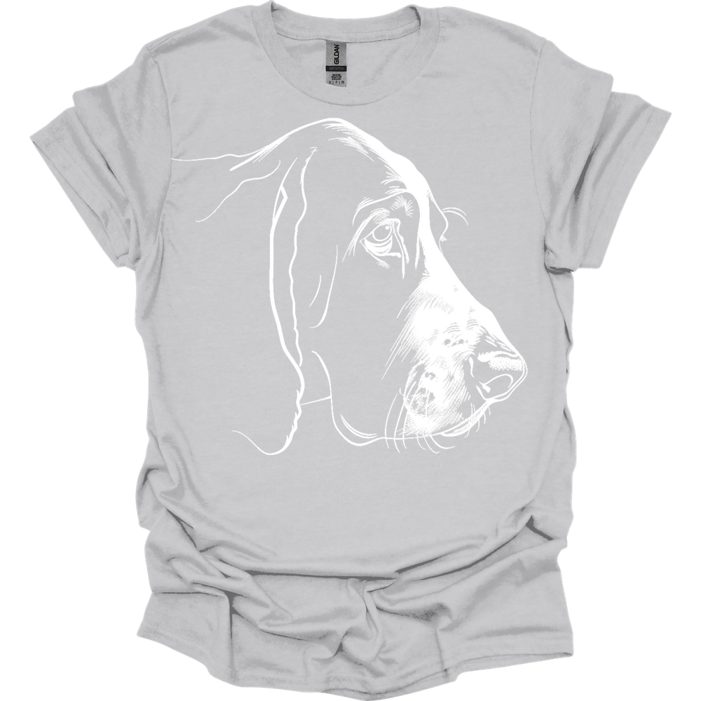 Basset Hound - Line Art T-Shirt