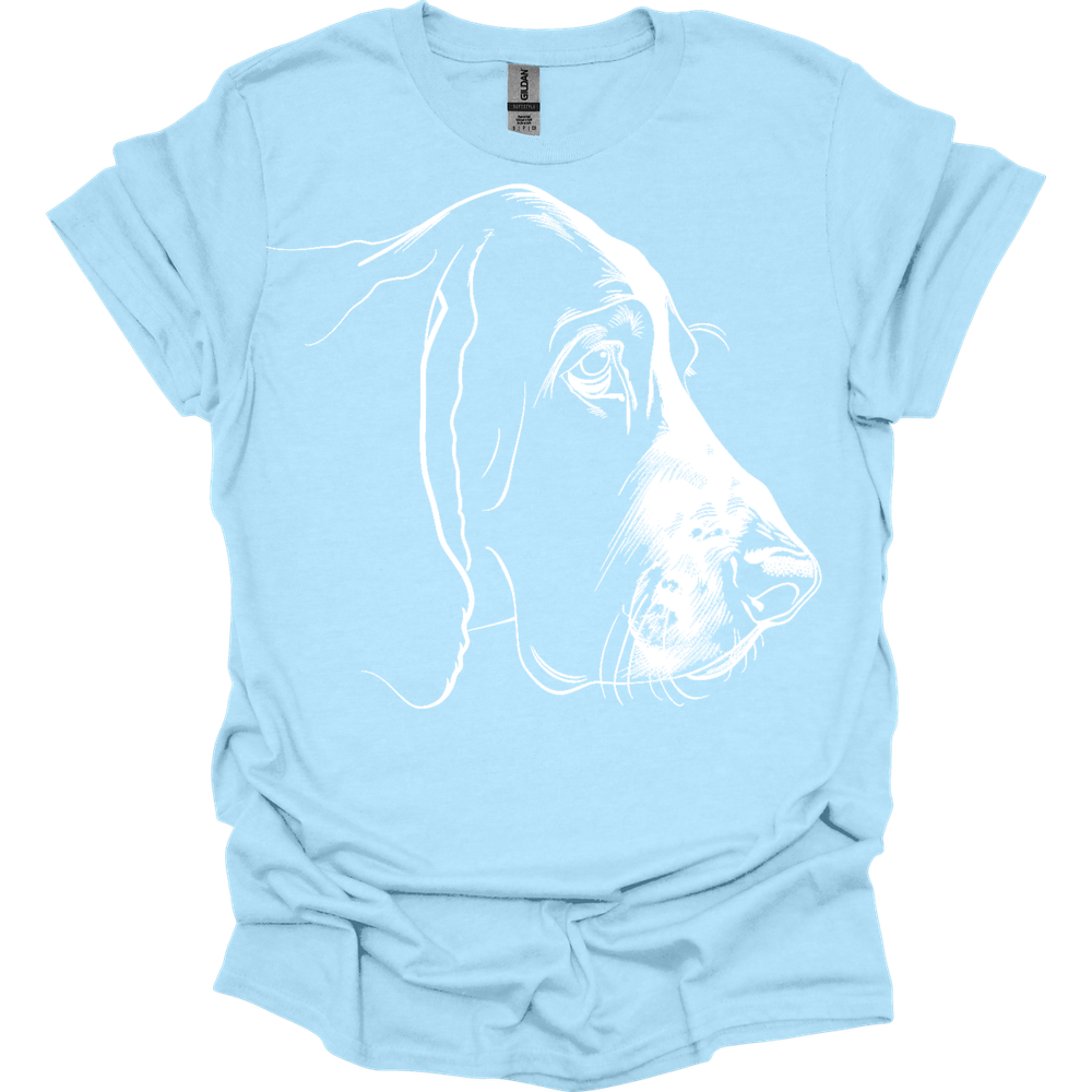 Basset Hound - Line Art T-Shirt
