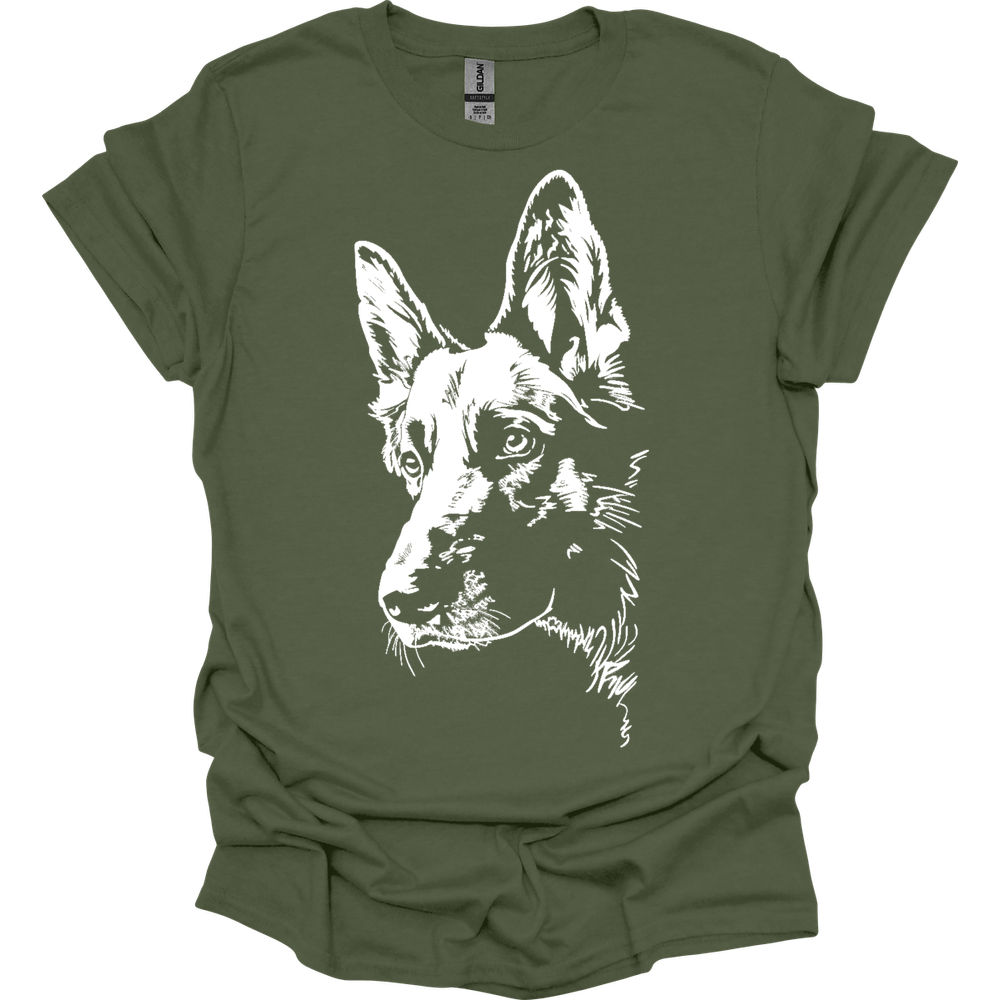 German Shepherd - Line Art T-Shirt
