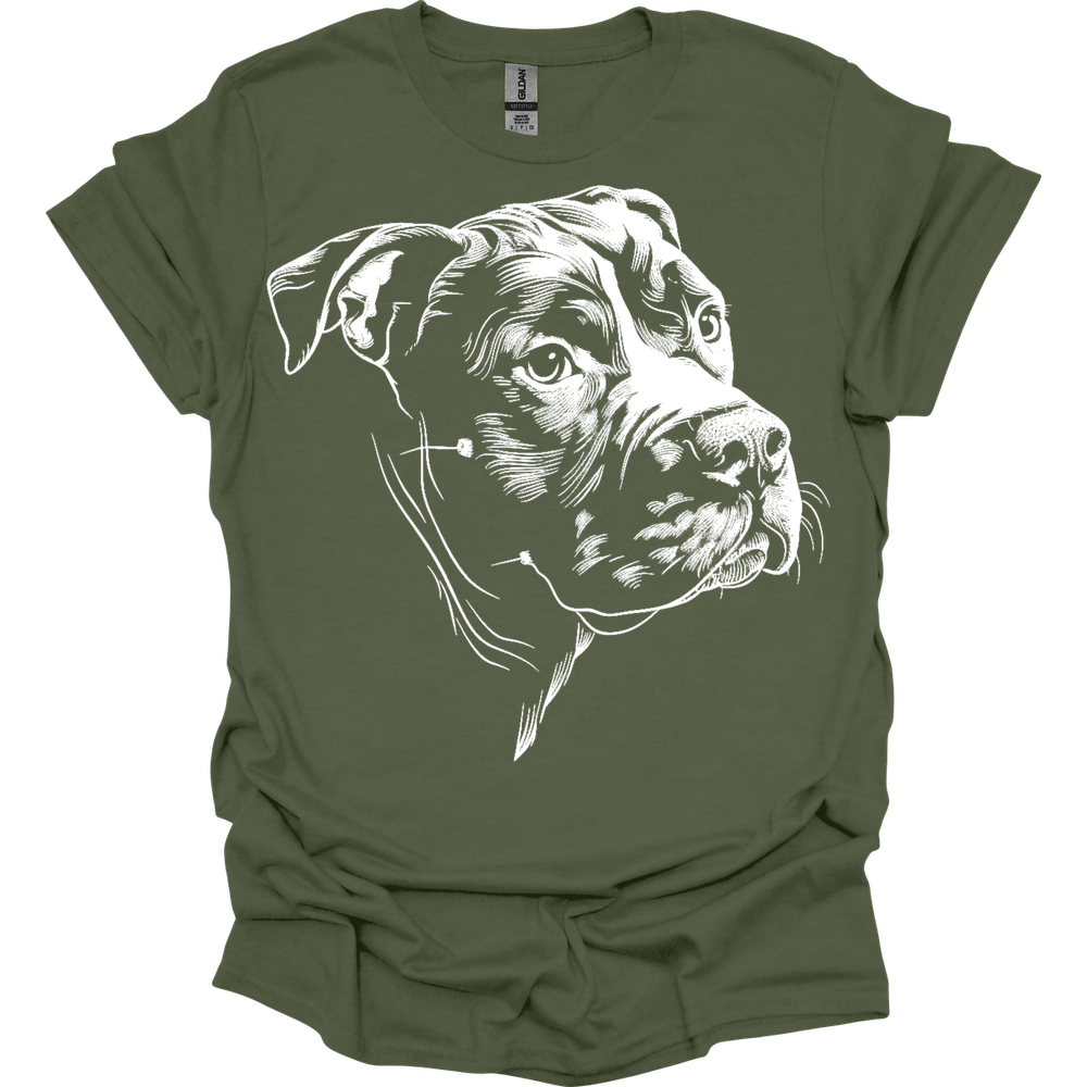 Pit Bull - Line Art T-Shirt