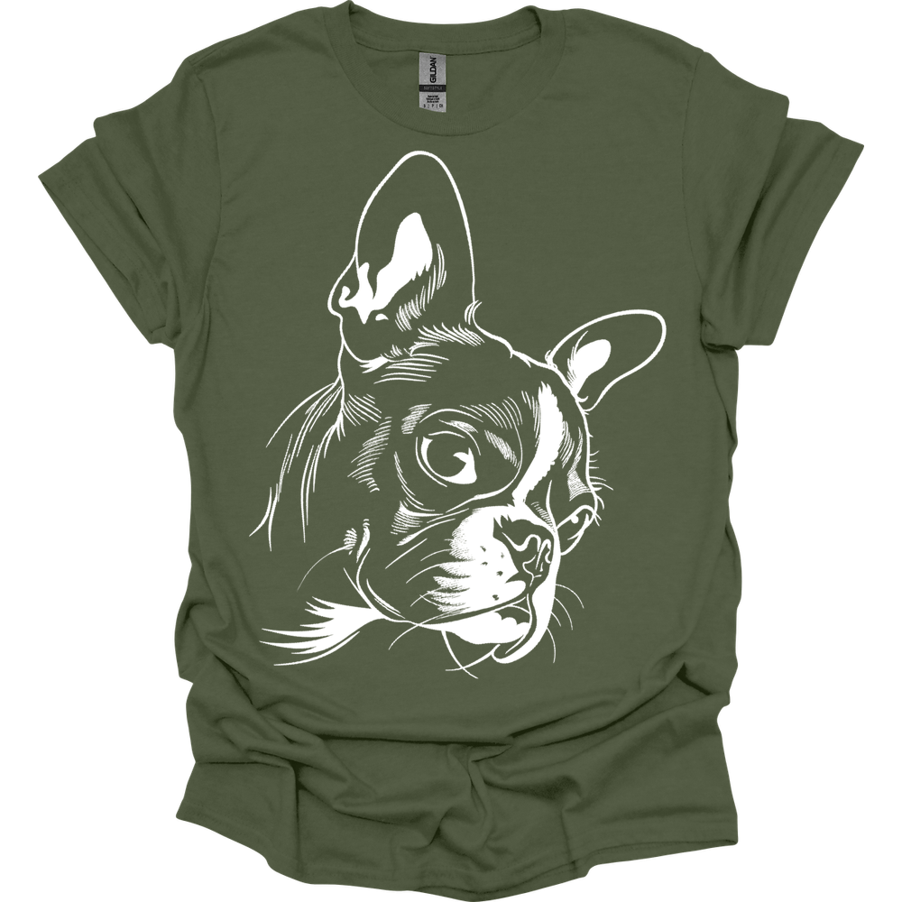 Boston Terrier - Line Art T-Shirt