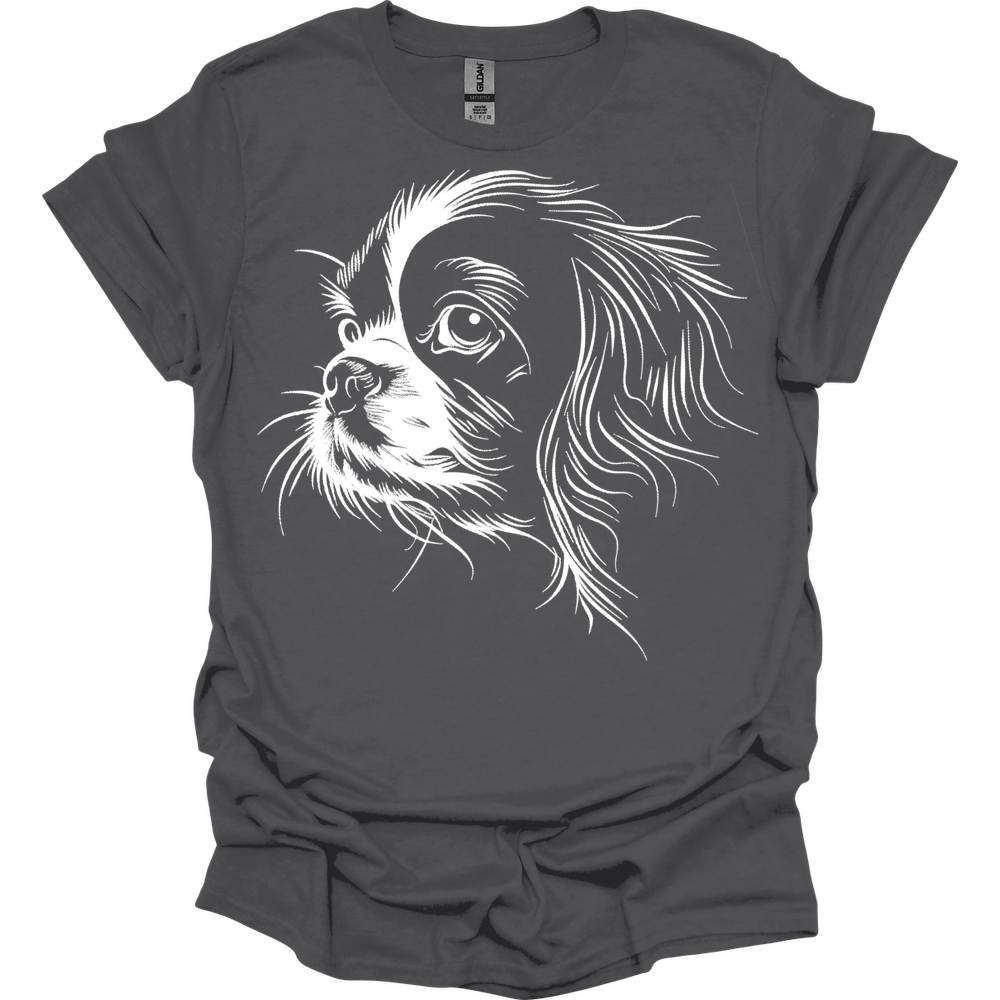 King Charles Spaniel - Line Art T-Shirt