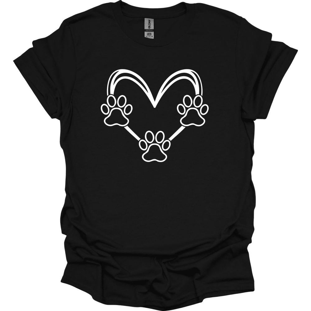 Dog Paw Heart T-Shirt