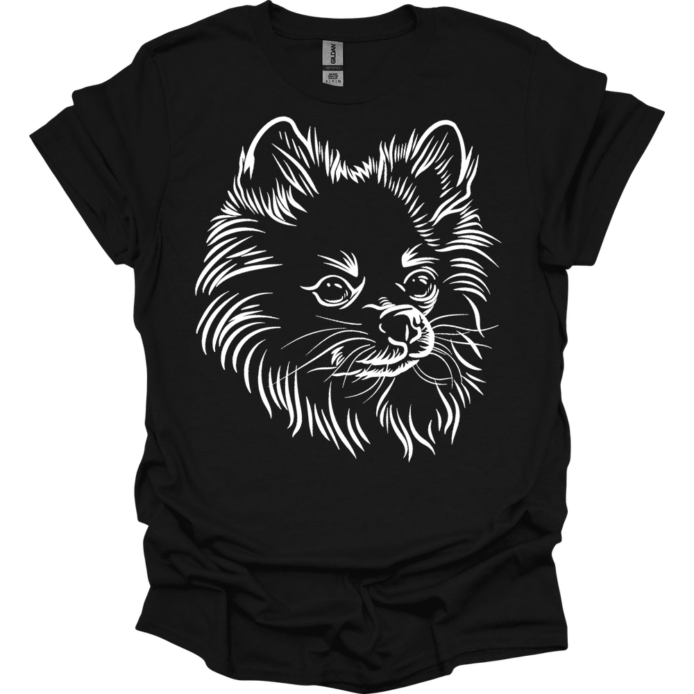 Pomeranian - Line Art T-Shirt
