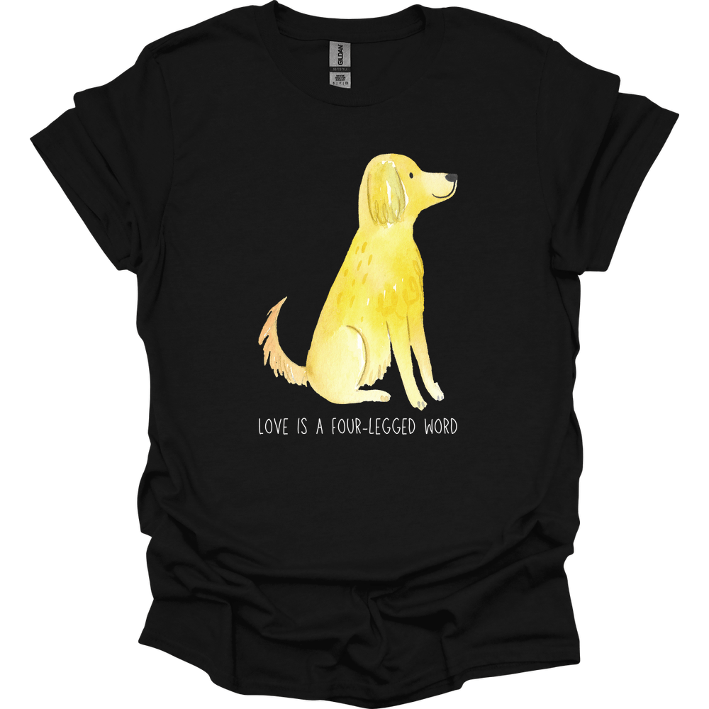 Golden Retriever - Love Is A Four-Legged Word T-Shirt