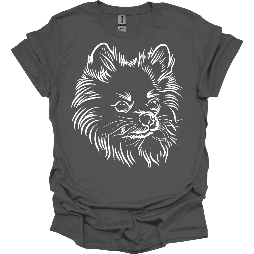 Pomeranian - Line Art T-Shirt