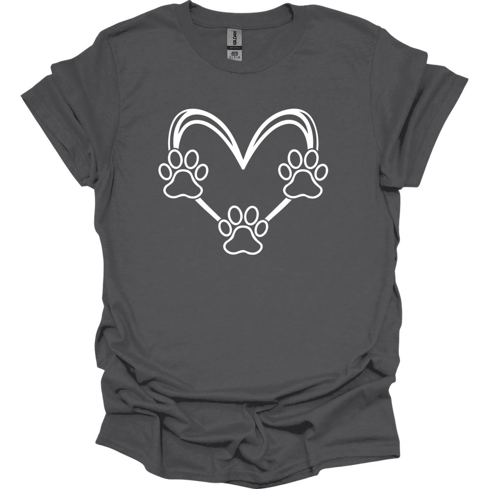 Dog Paw Heart T-Shirt