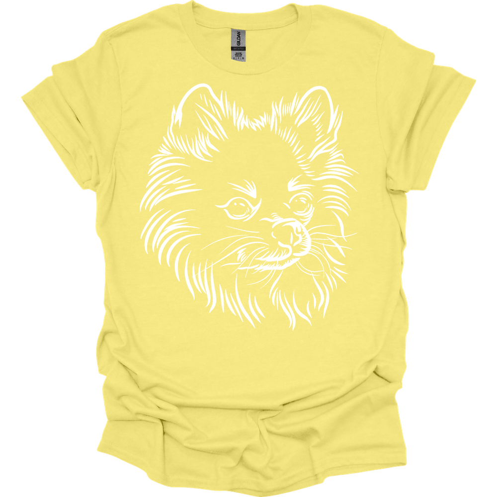 Pomeranian - Line Art T-Shirt