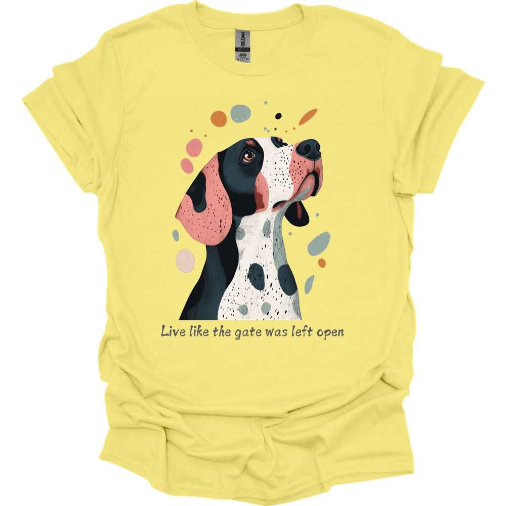 Springer Spaniel - Live Like The Gate Was Left Open T-Shirt