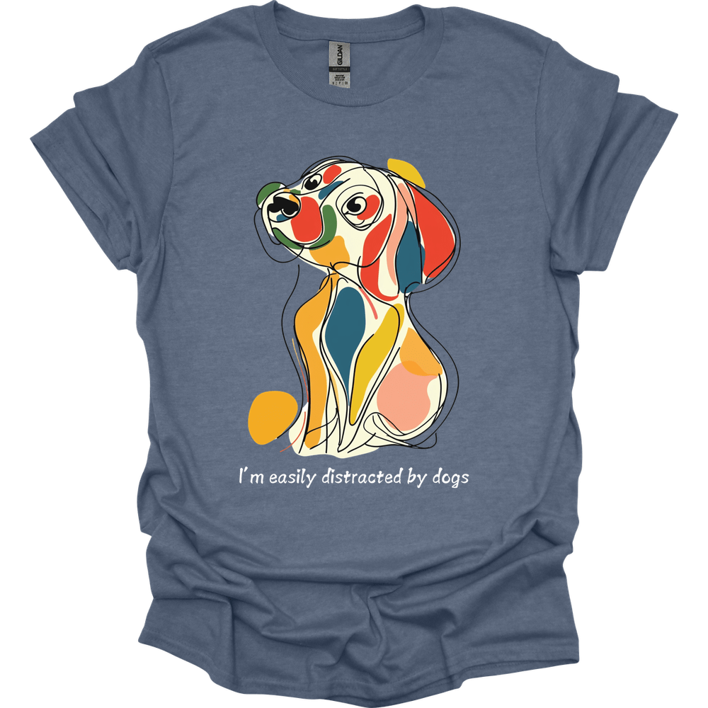 I'm Easily Distracted By Dogs 6 T-Shirt