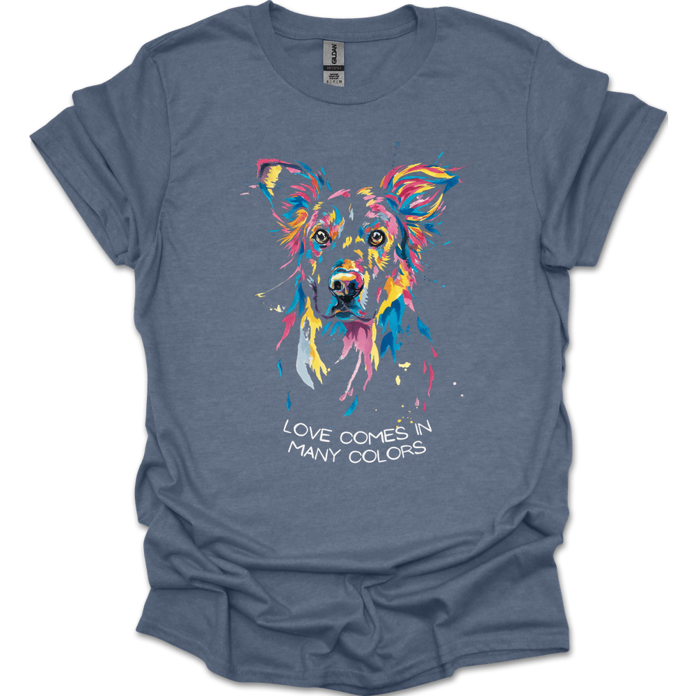 Golden Retriever - Love Comes In Many Colors T-Shirt