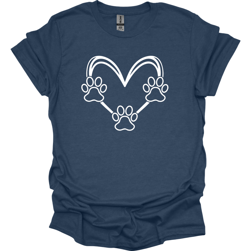 Dog Paw Heart T-Shirt