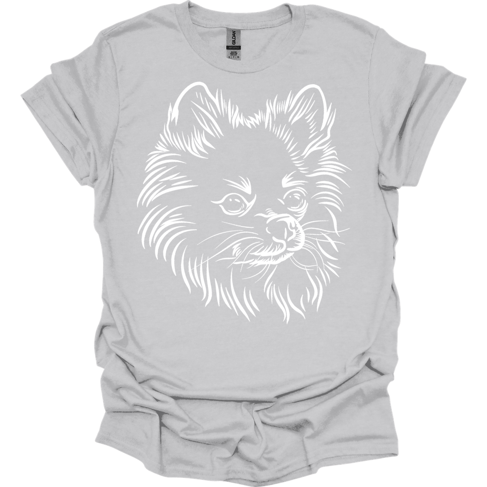Pomeranian - Line Art T-Shirt