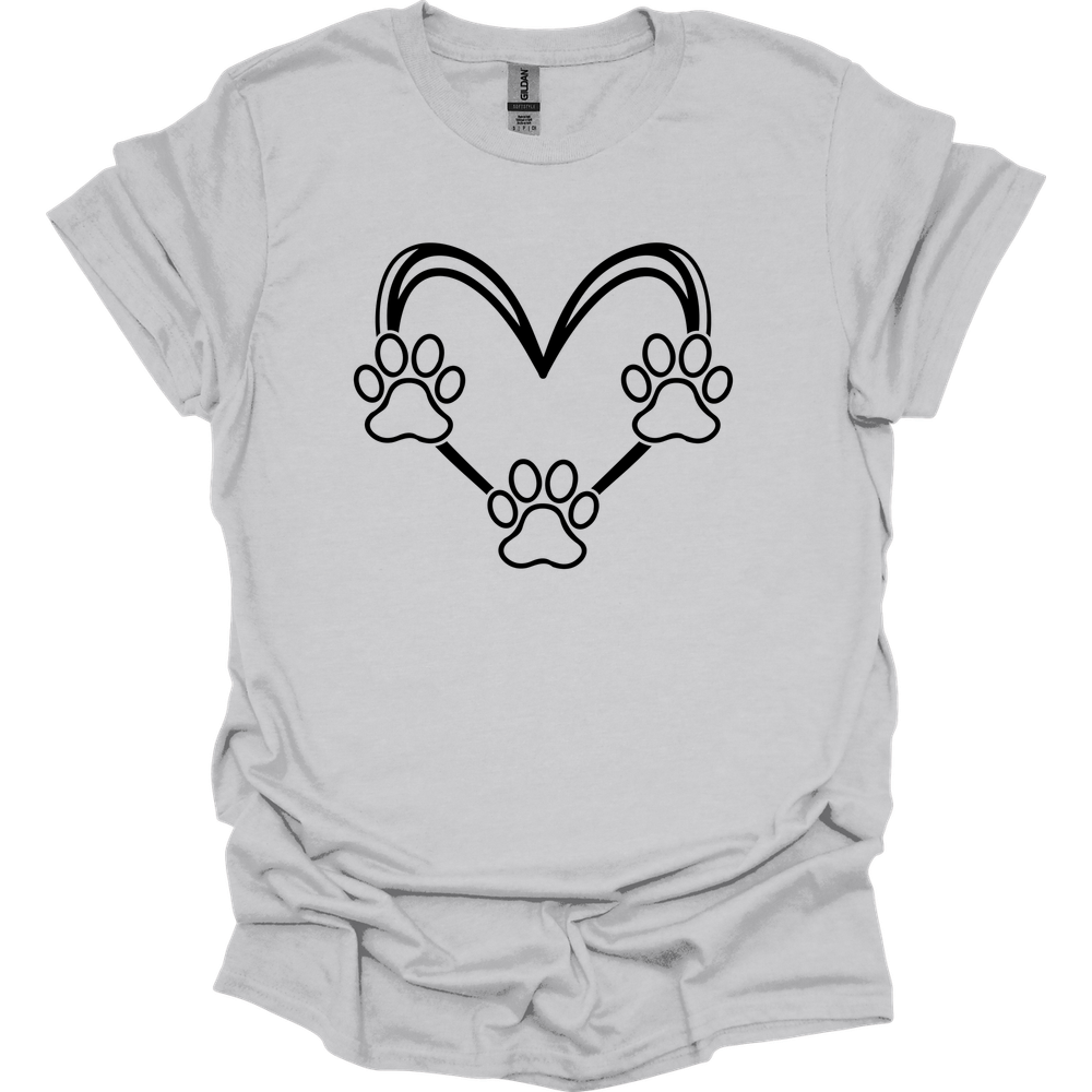 Dog Paw Heart T-Shirt