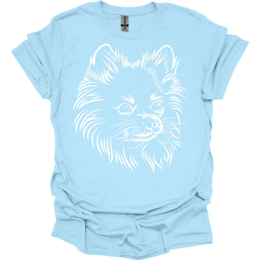 Pomeranian - Line Art T-Shirt
