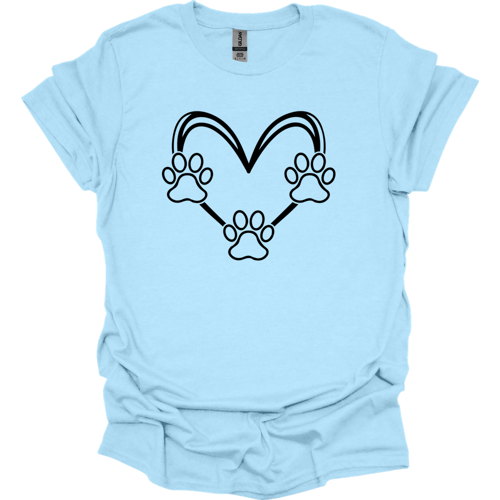 Dog Paw Heart T-Shirt