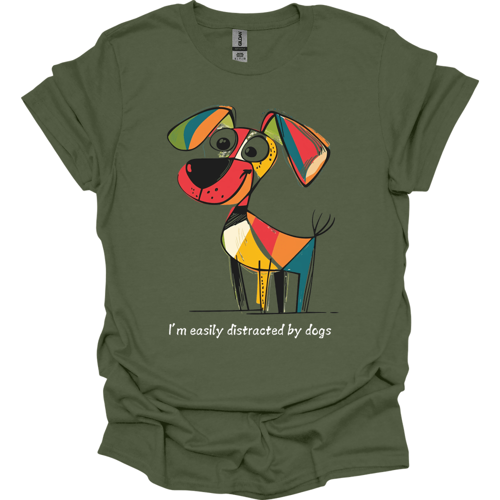 I'm Easily Distracted By Dogs 10 T-Shirt